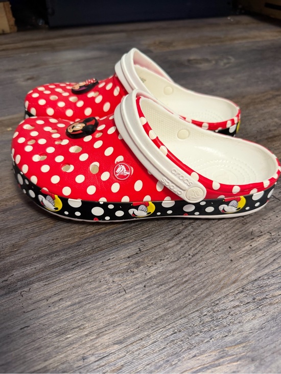 CROCS Shoes - CROCS Women's Red White Minnie Mouse Polka Dot Clogs